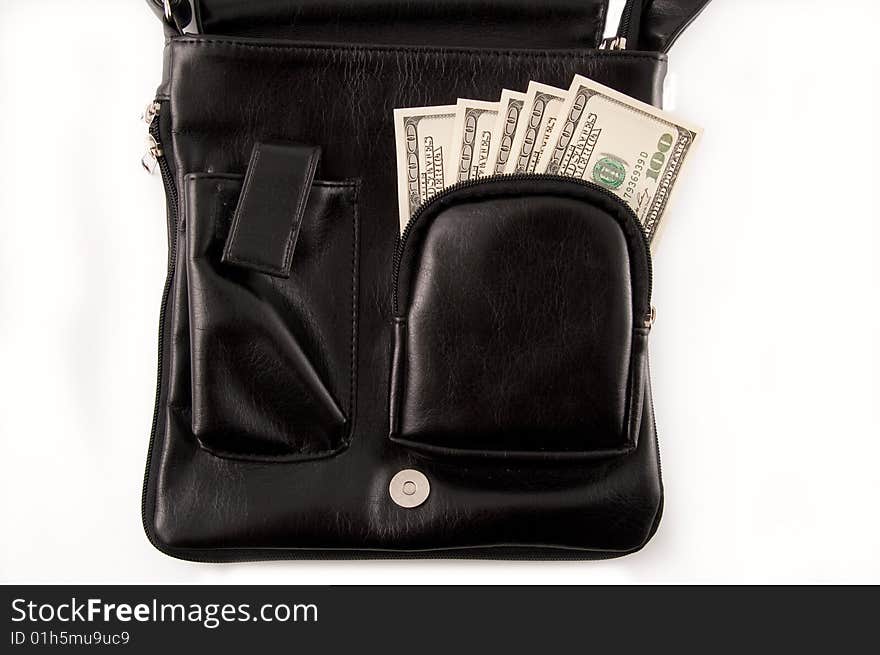 Dollars In Handbag