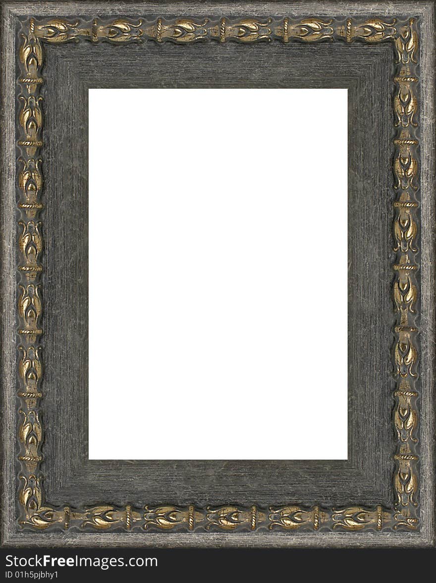 A picture frame on a white