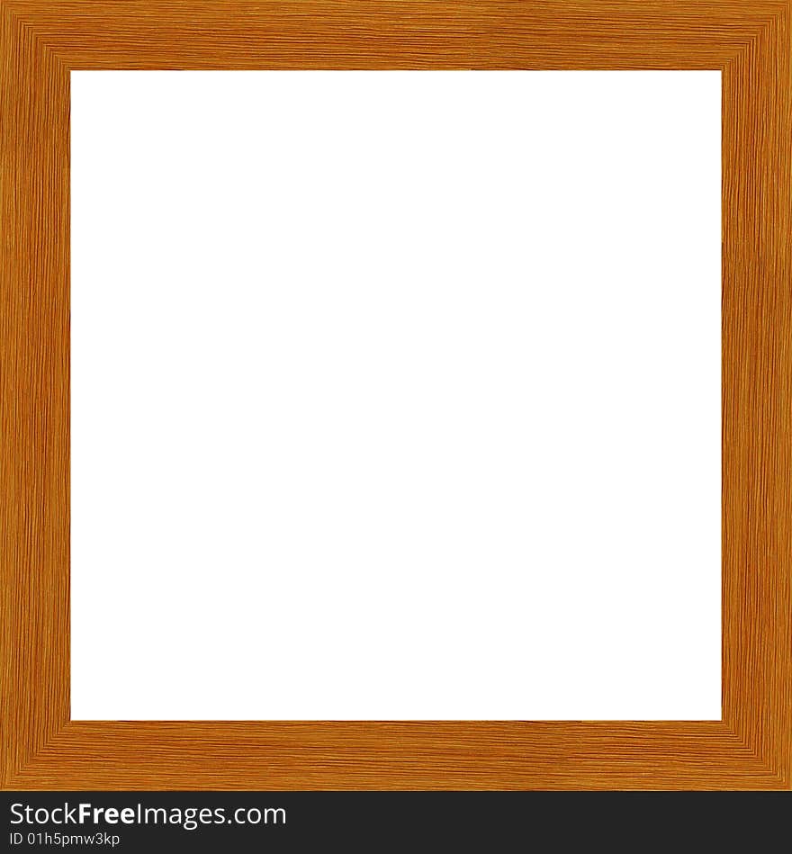 A picture gold frame on a white