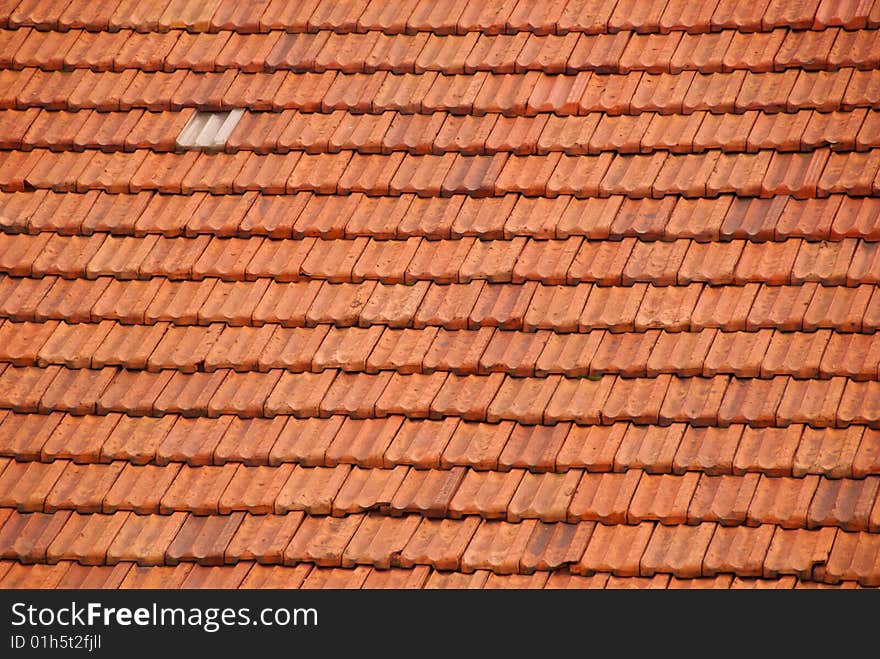 Geometric draw with roof tiles, one missing. Geometric draw with roof tiles, one missing