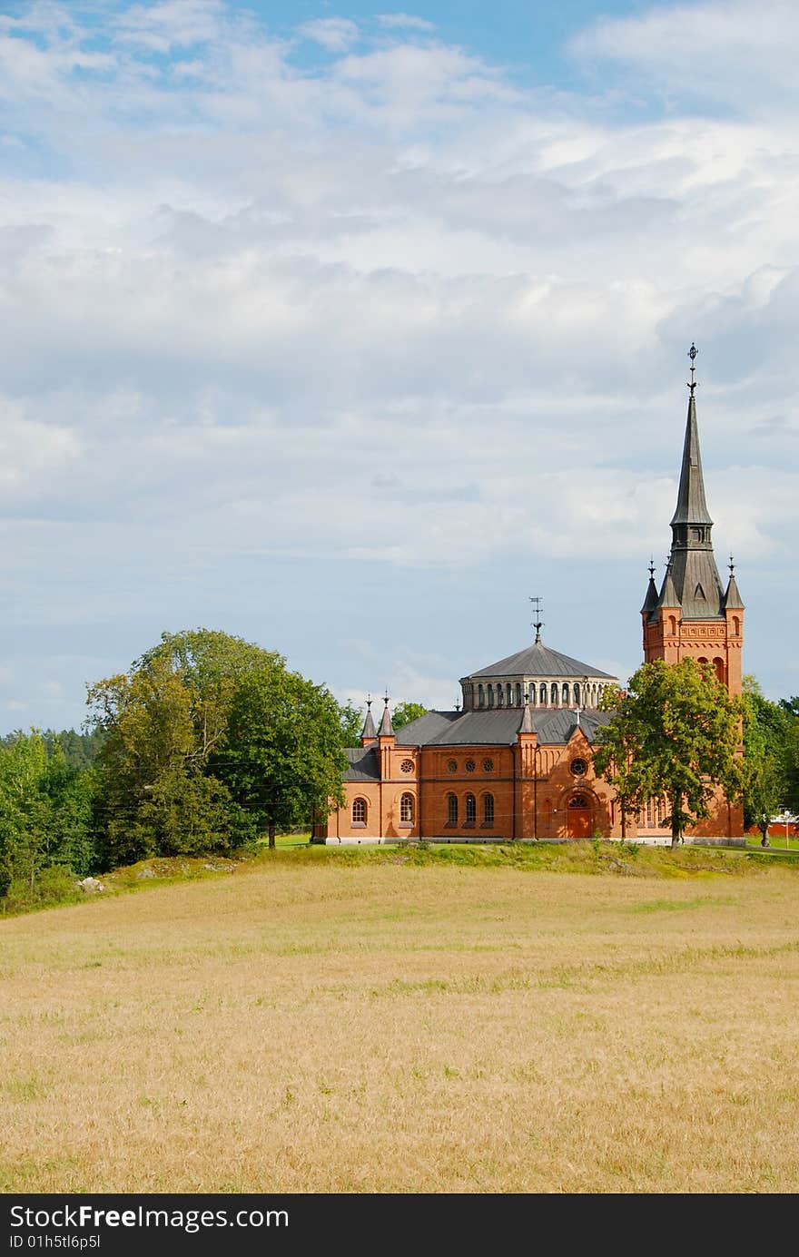 Church in Sweden surrounded by forest. Church in Sweden surrounded by forest