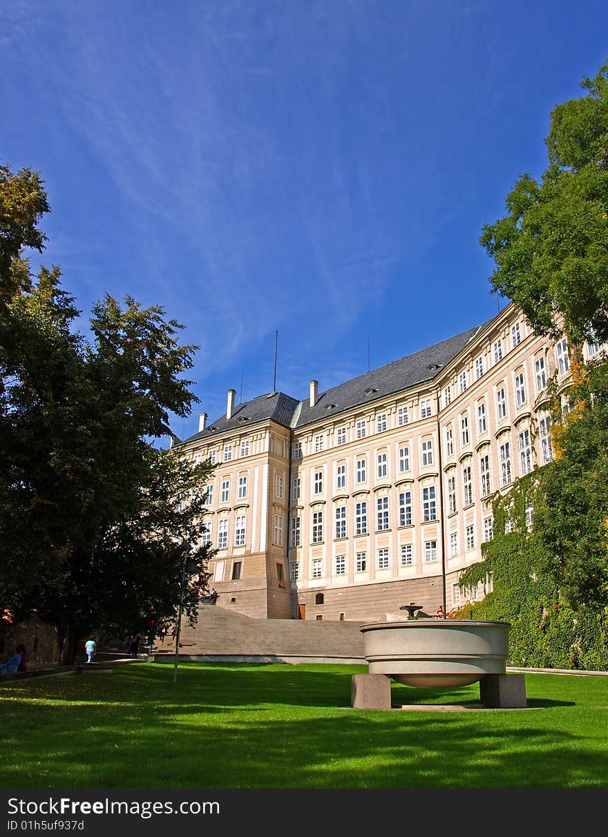 Palace in the Prague: summer