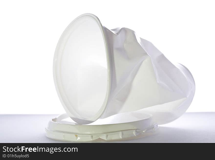 Stock photo: an image of mauled plastic cup