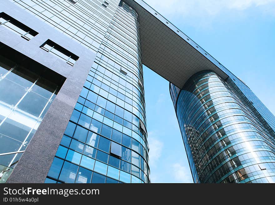 Modern office building with bule sky