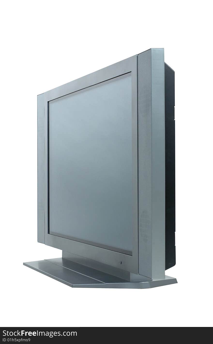 Early Plasma Tv Over White Background