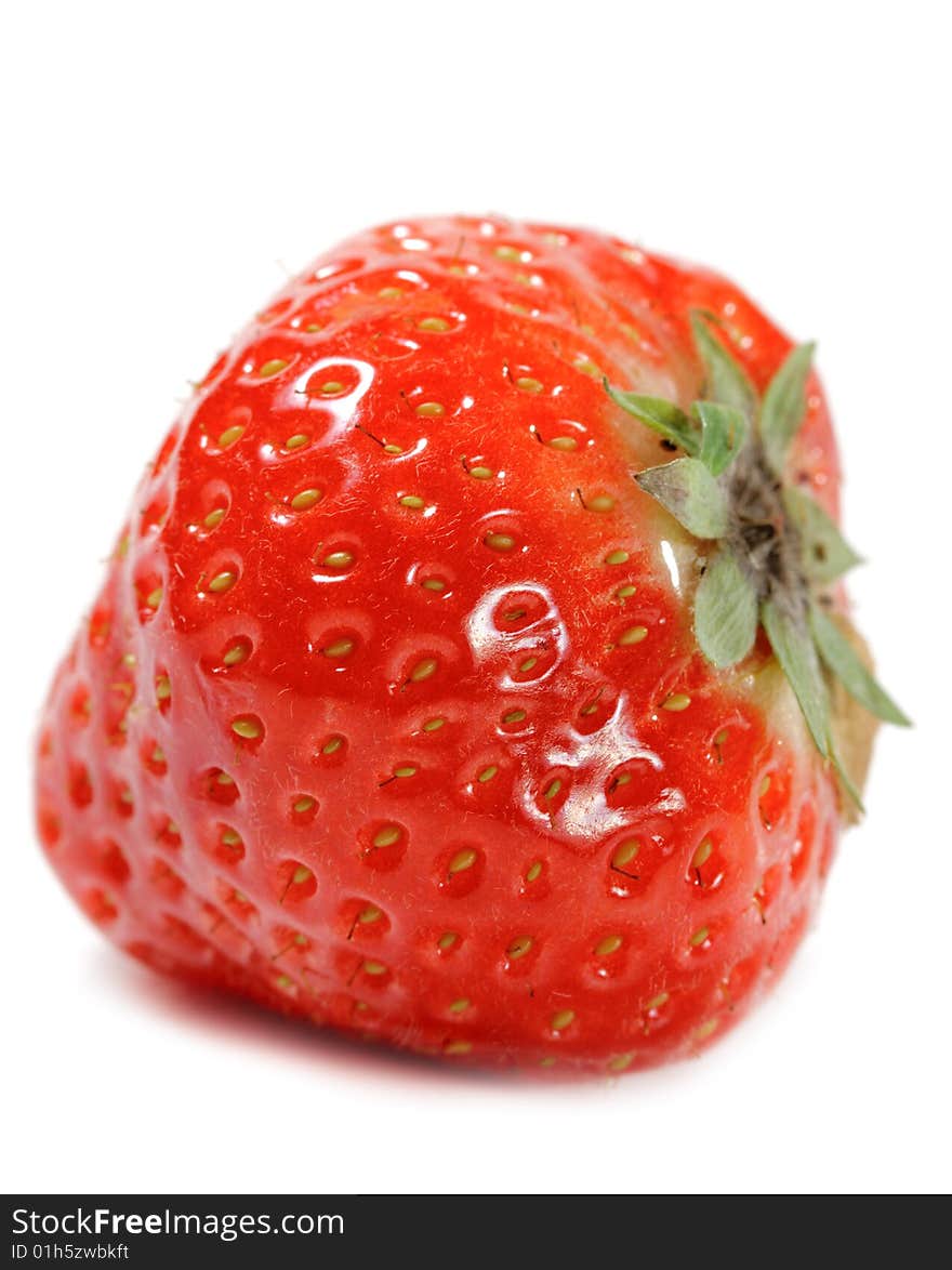 Fresh Strawberry Isolated over White