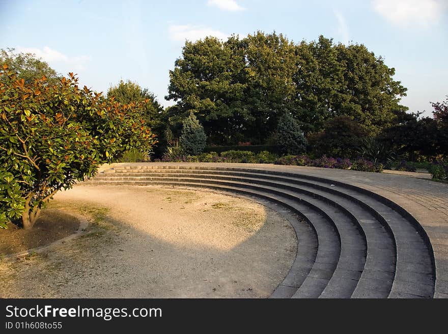 The stone stairs in Park