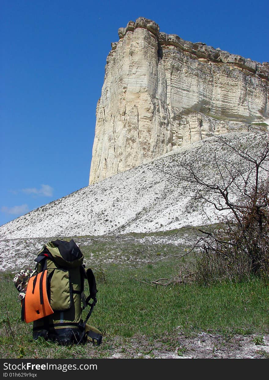 Backpack near White Rock