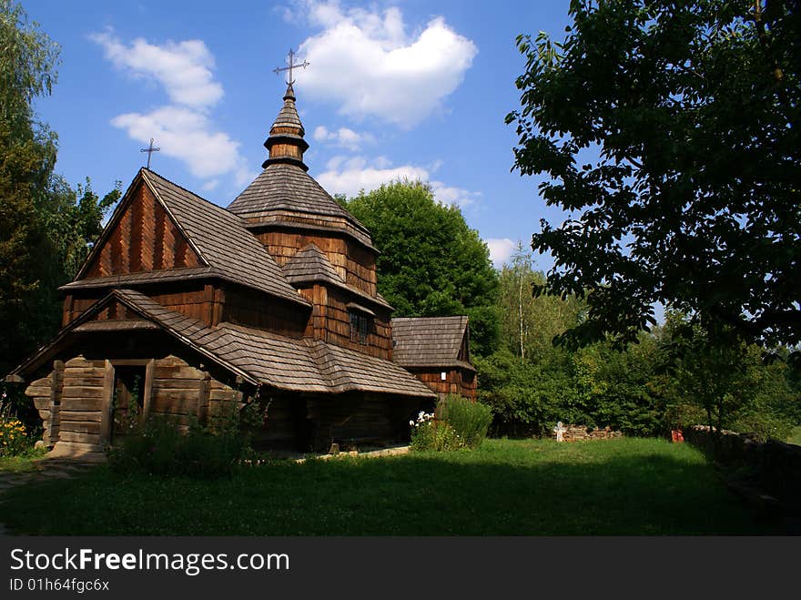 Age-old, orthodox church of the Ukrainian village. Age-old, orthodox church of the Ukrainian village