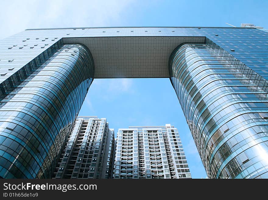 Modern office building with bule sky