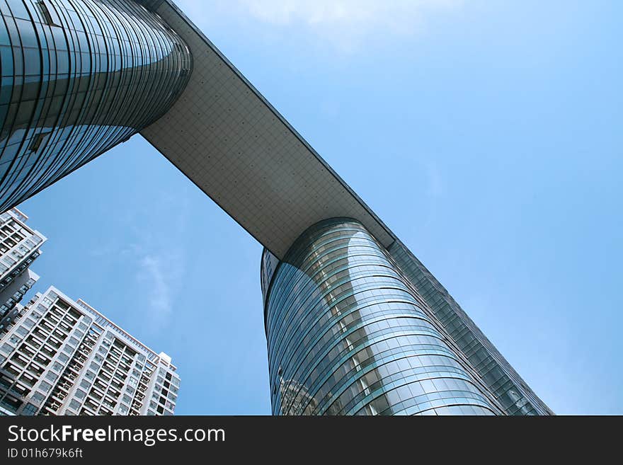 Modern office building with bule sky