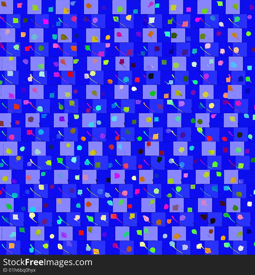 Seamless texture of festive confetti spots on blue. Seamless texture of festive confetti spots on blue