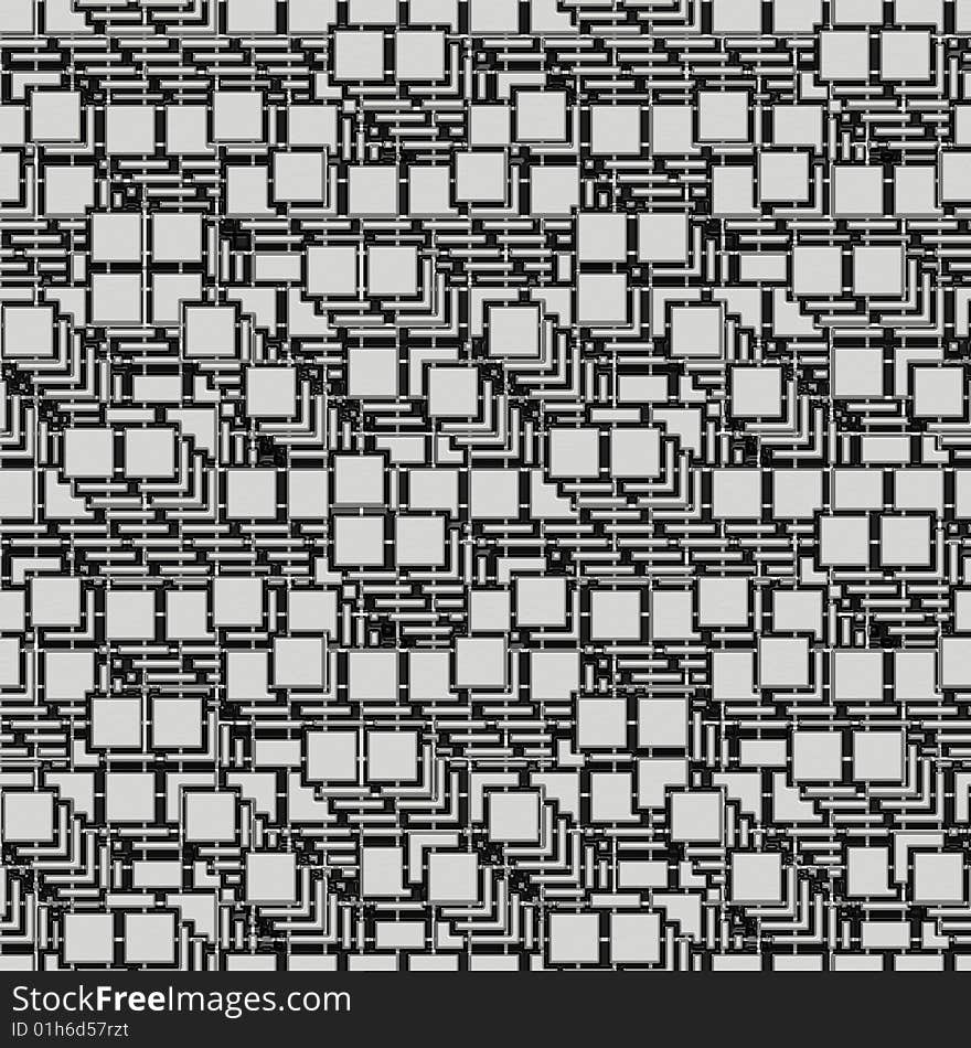 Seamless texture of metal square maze on black. Seamless texture of metal square maze on black