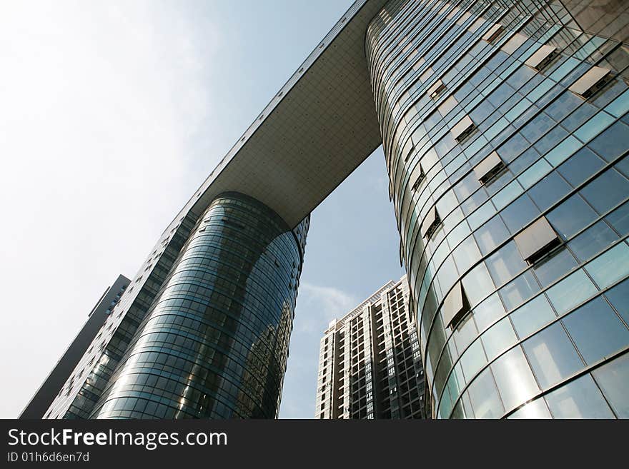 Modern office building with bule sky