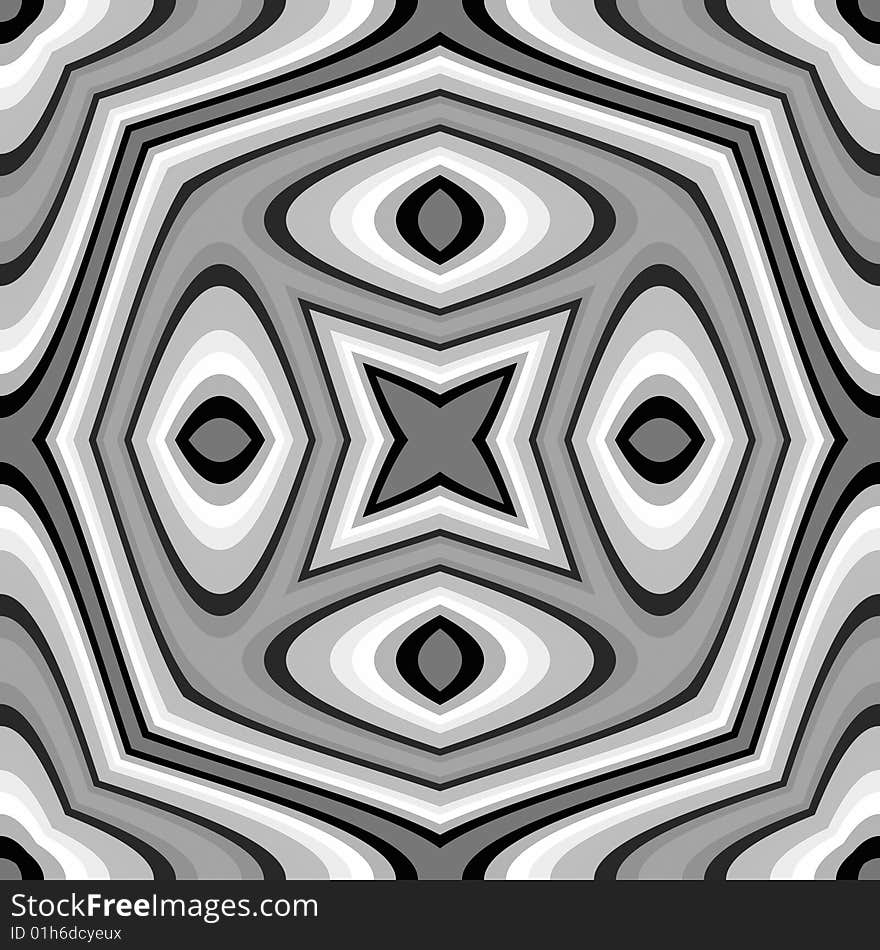 Seamless mandala shape in black and white. Seamless mandala shape in black and white