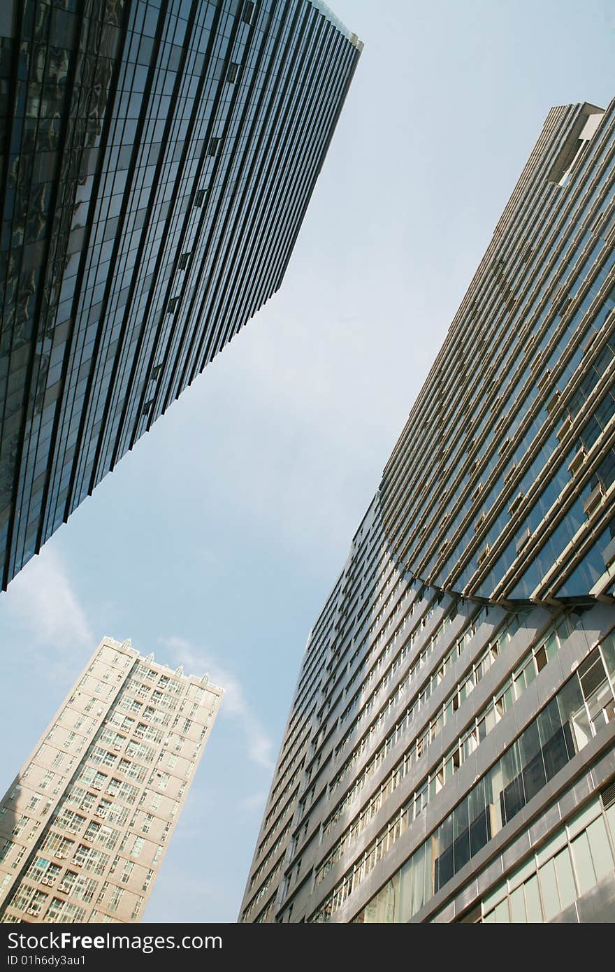 Modern office building with bule sky