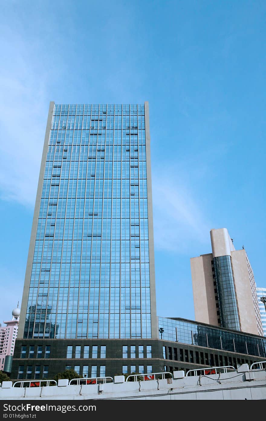 Modern office building with bule sky