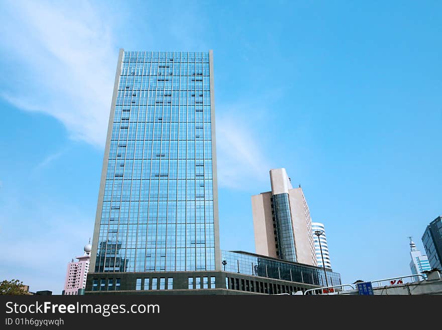 Modern office building with bule sky