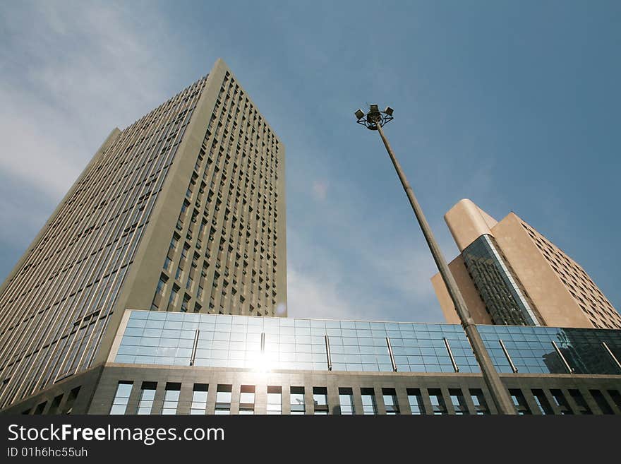 Modern office building with bule sky