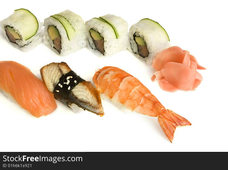 Assortment of sushi