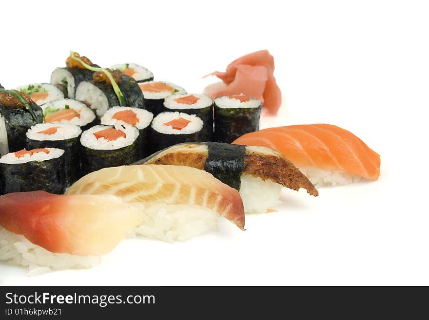 Assortment of sushi