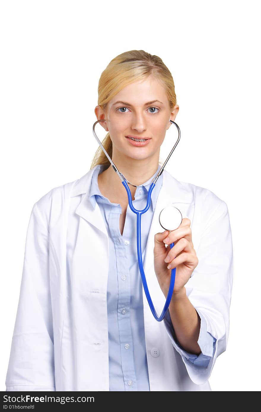 Female Medical Student in the studio