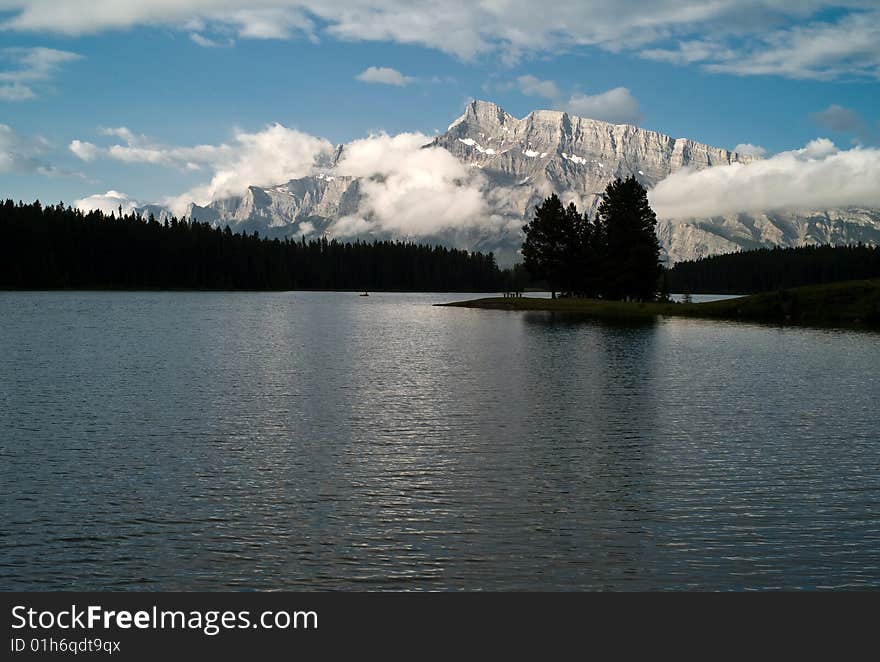 Lake Minnewanka in Banff National Park, Alberta, Canada