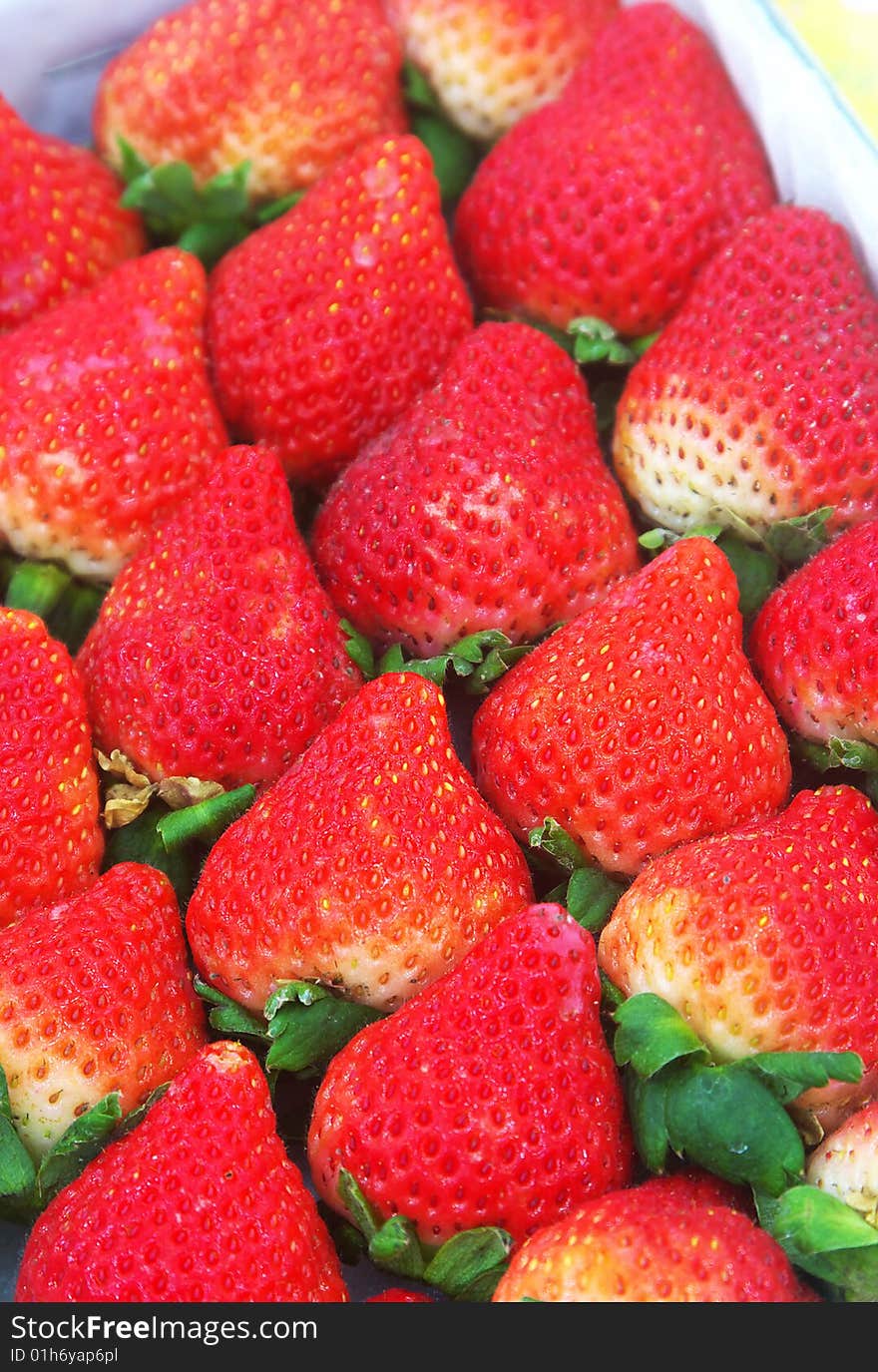 Some delicious strawberrys in market