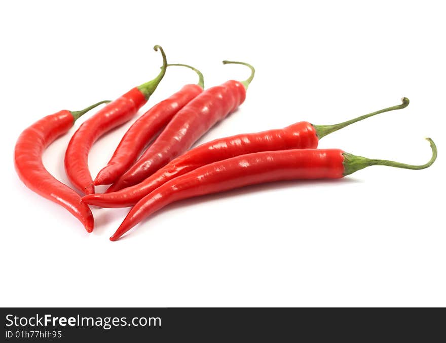 Fresh vegetables on a white background