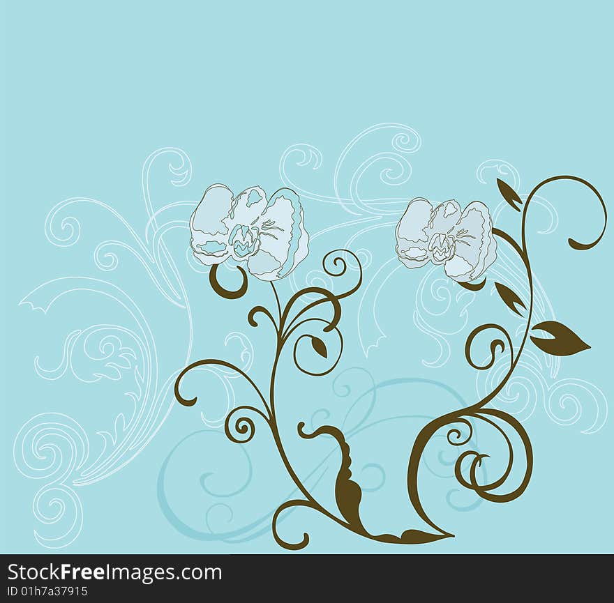 Illustration of a floral background