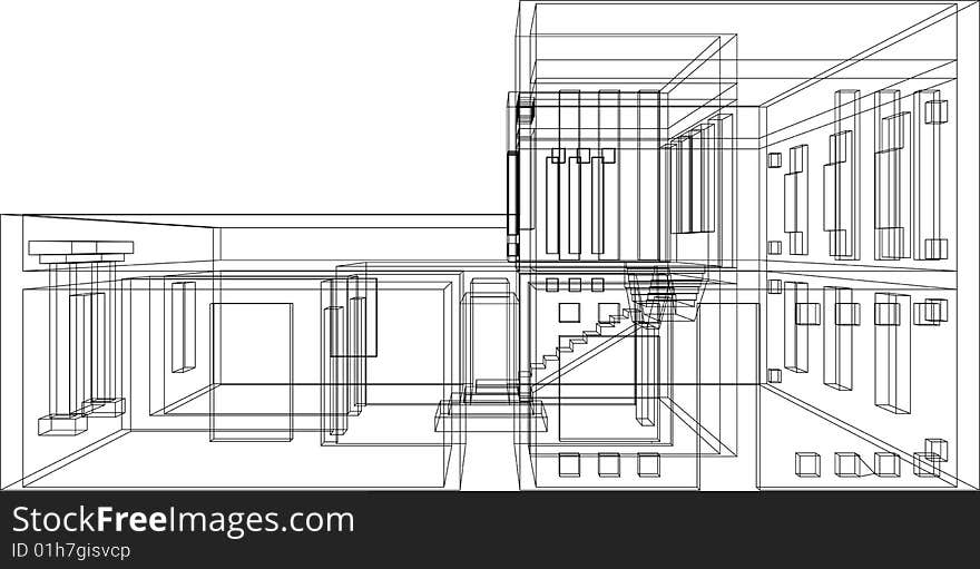 Draft view of the building. House for one family. Draft view of the building. House for one family.