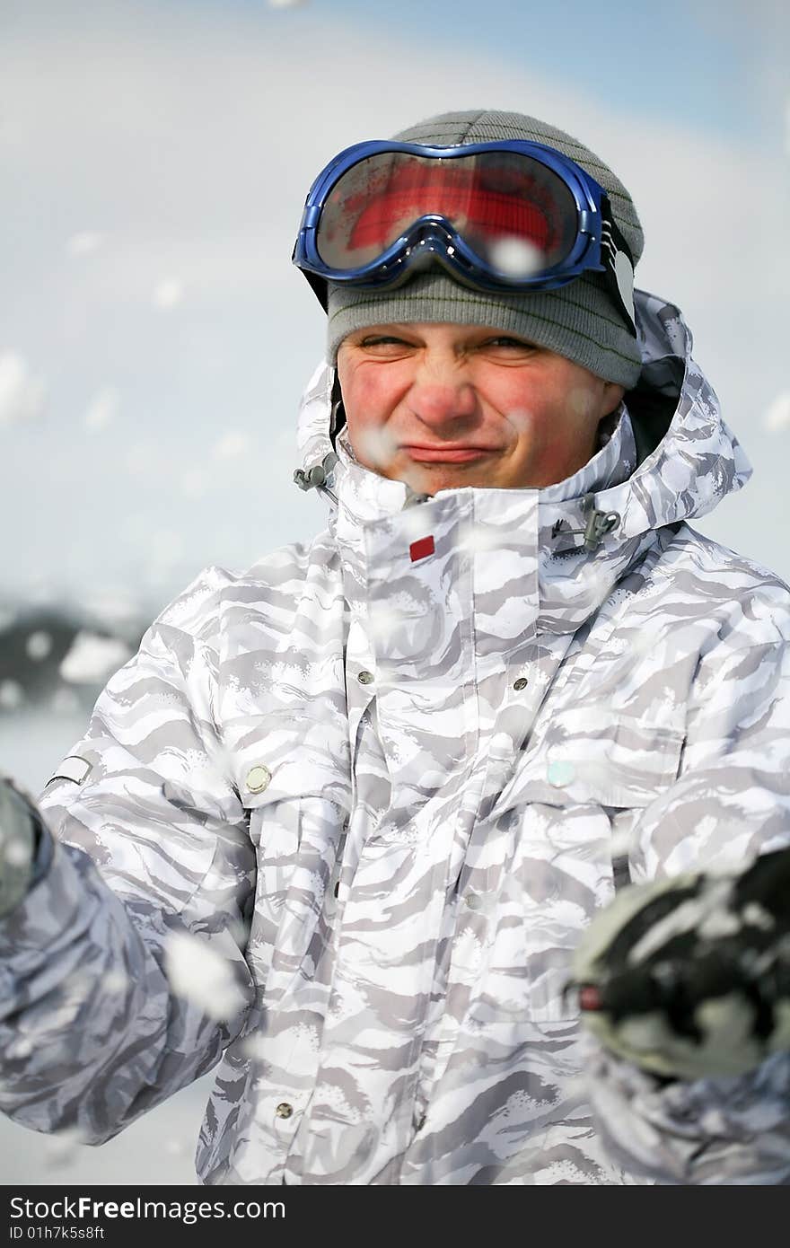 Snowboarder With Snow