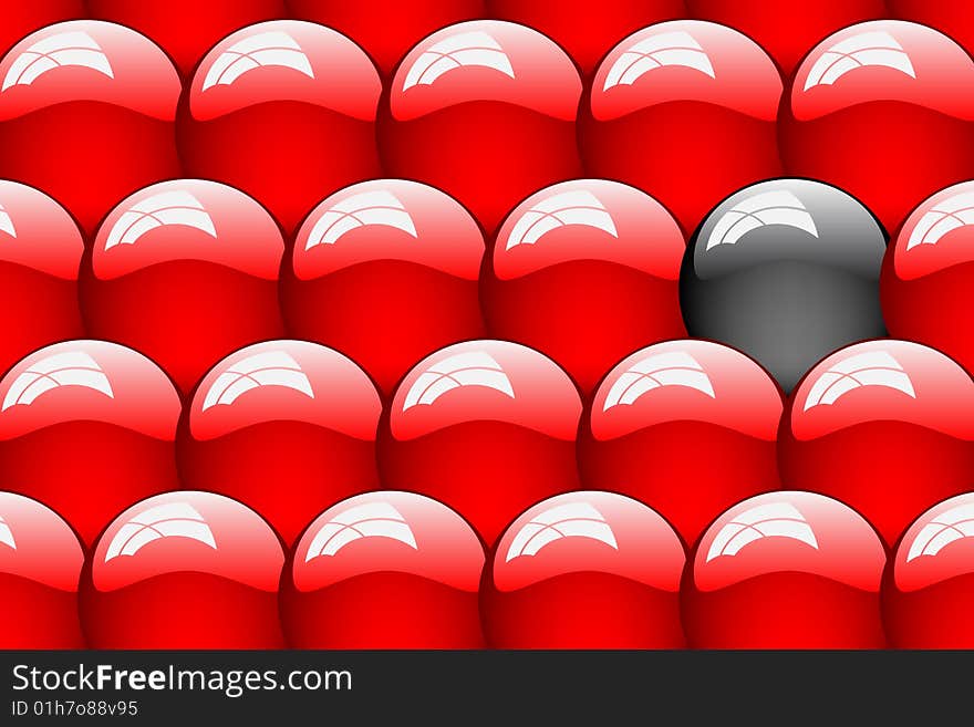 Set of clean glossy ball. Abstract background