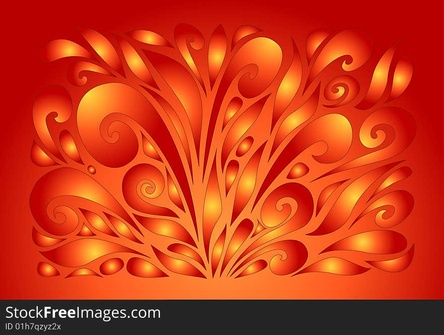 Abstract stylization of the fireworks. Abstract stylization of the fireworks