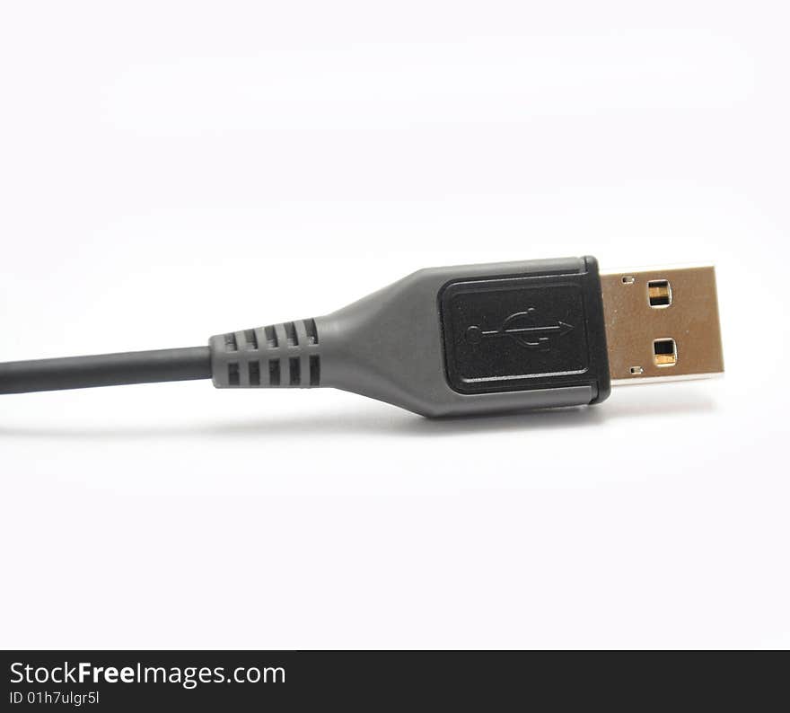 USB connector against white background