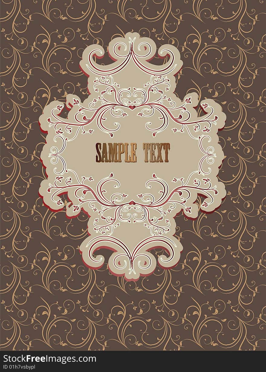 Vector vintage design with place for your text