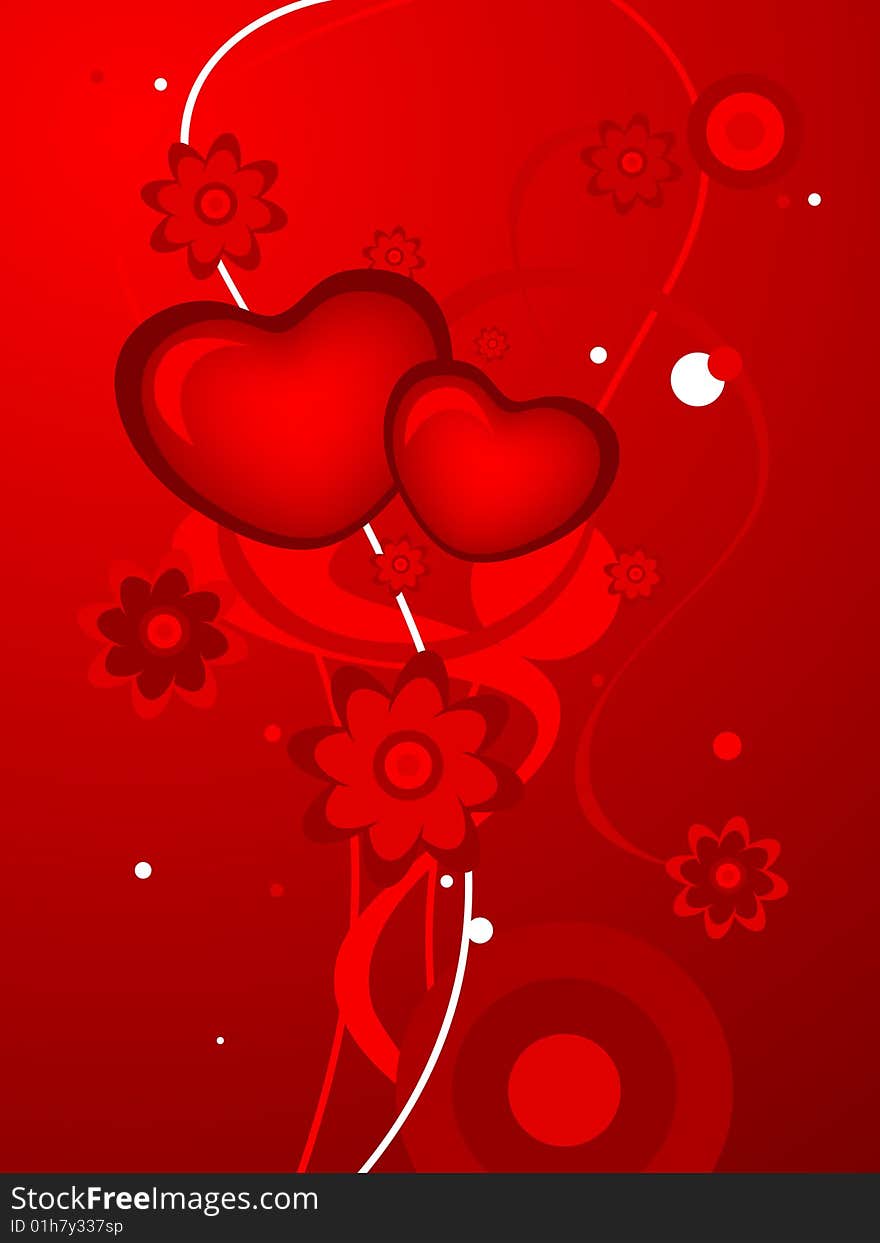 Valentine card. Include additional format EPS v.8 (Adobe Illustrator).