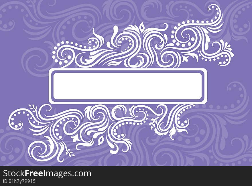 Banner on the violet background template with pattern. Banner on the violet background template with pattern.