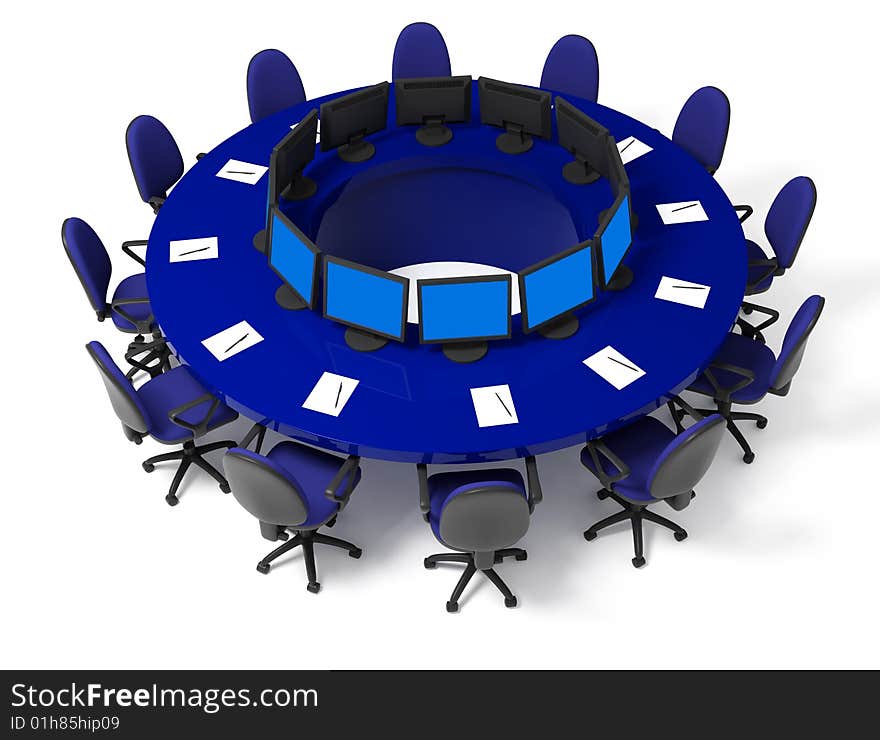 Office furniture on white background. Office furniture on white background