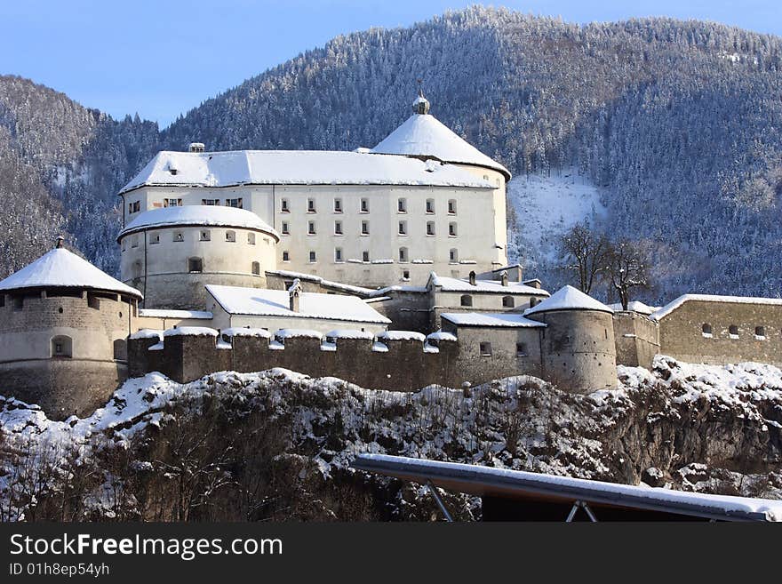 The Fortress of Kufstein seen from train station