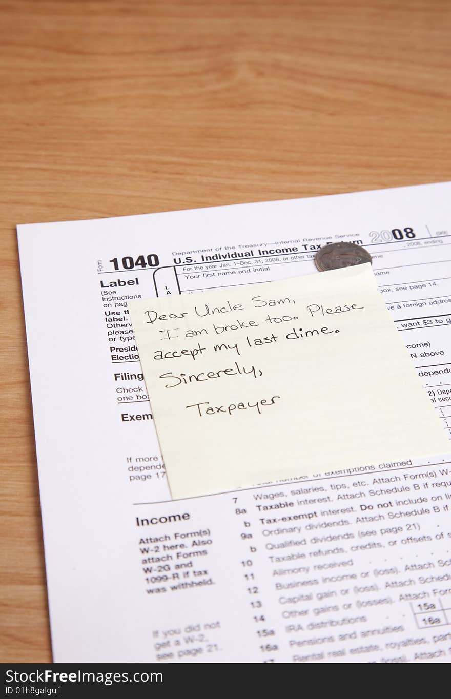 View of the constant corporate bailouts from the point of the taxpayer. Note to Uncle Sam that taxpayer is broke too on a 1040 tax form. View of the constant corporate bailouts from the point of the taxpayer. Note to Uncle Sam that taxpayer is broke too on a 1040 tax form.