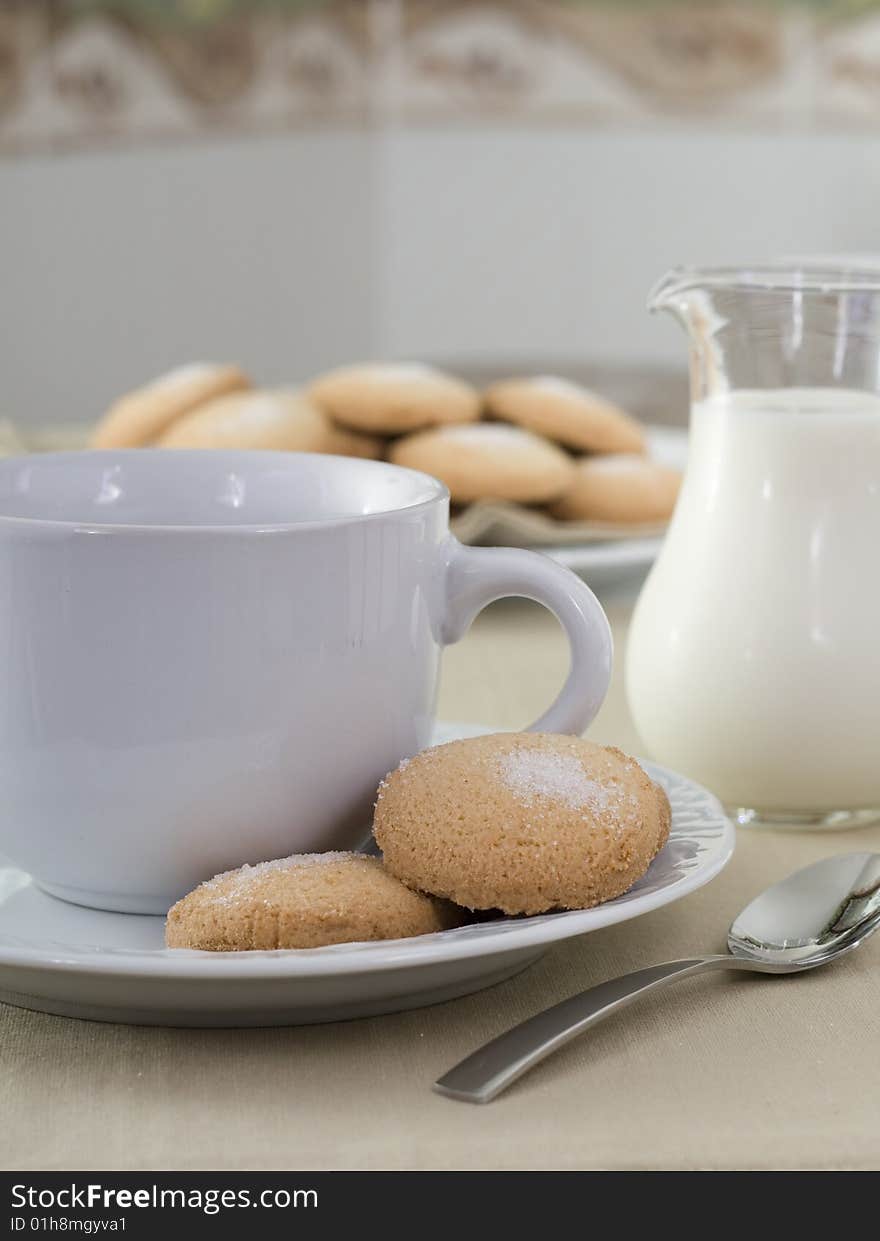 Milk with cookies