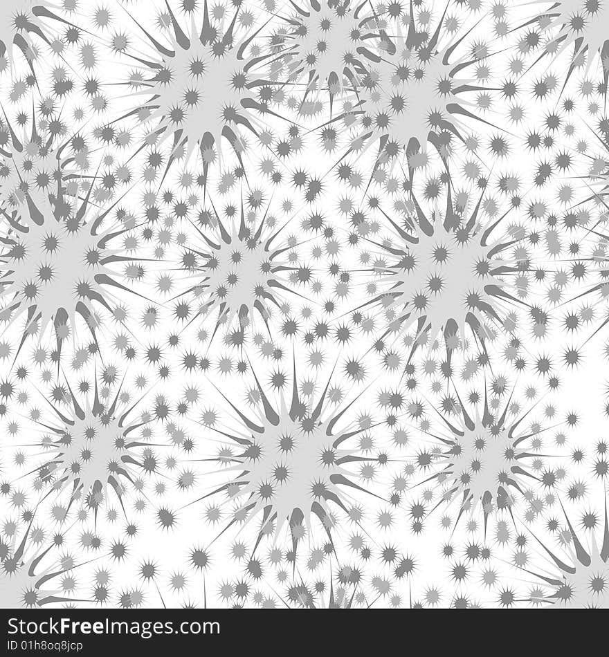 Seamless dandelion pattern on white. Seamless dandelion pattern on white