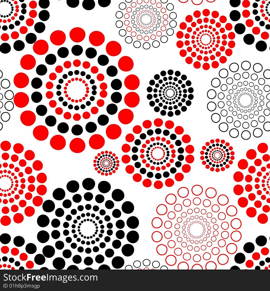 Seamless vector texture with circles. Seamless vector texture with circles