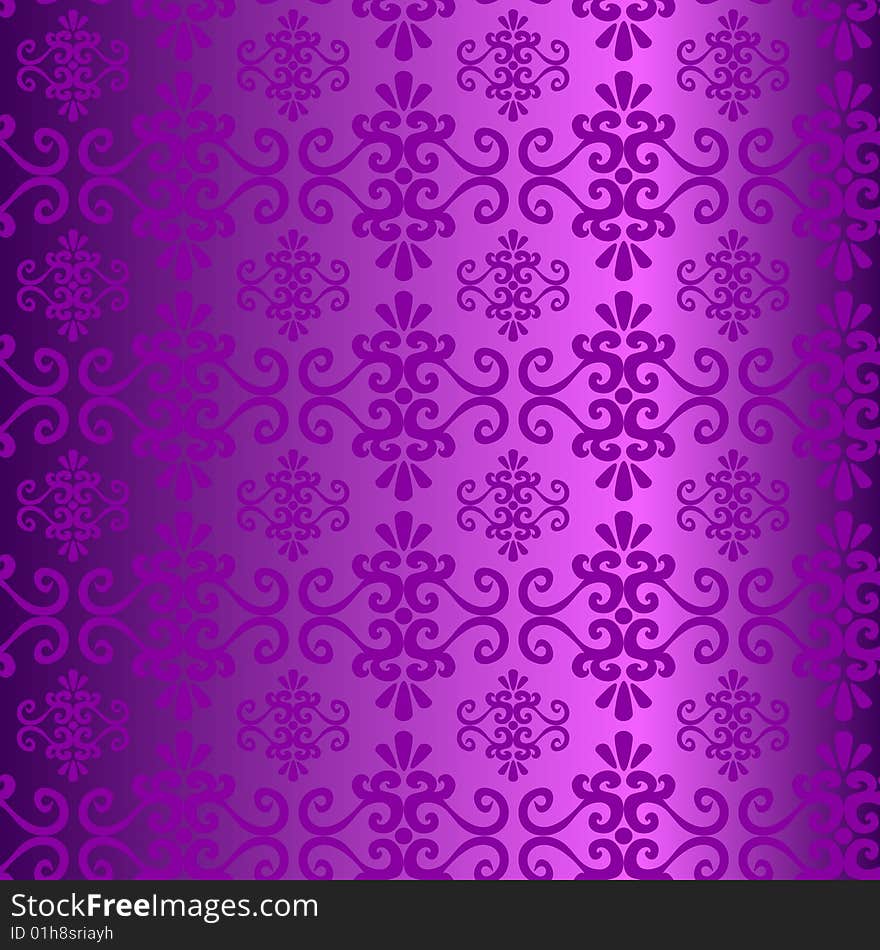 Seamless violet ornament vector pattern. Seamless violet ornament vector pattern