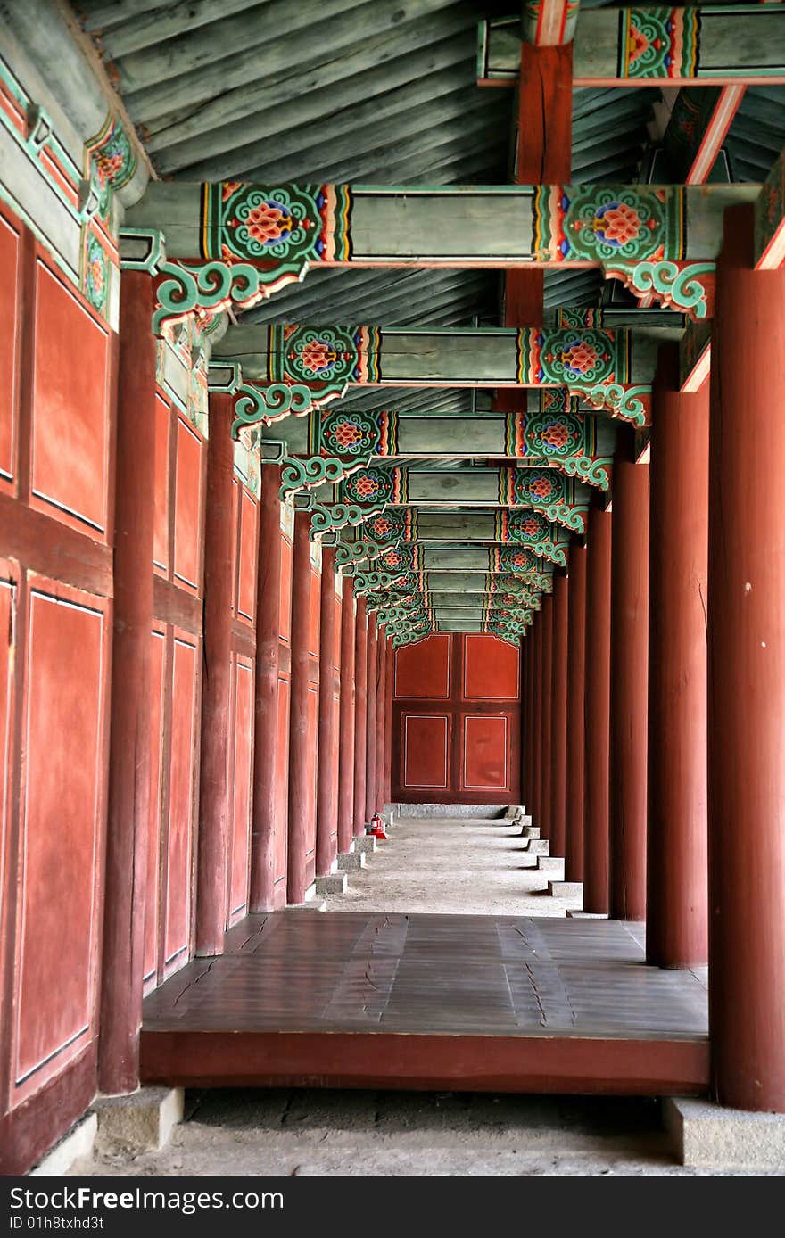 Buddhist Temple Corridors