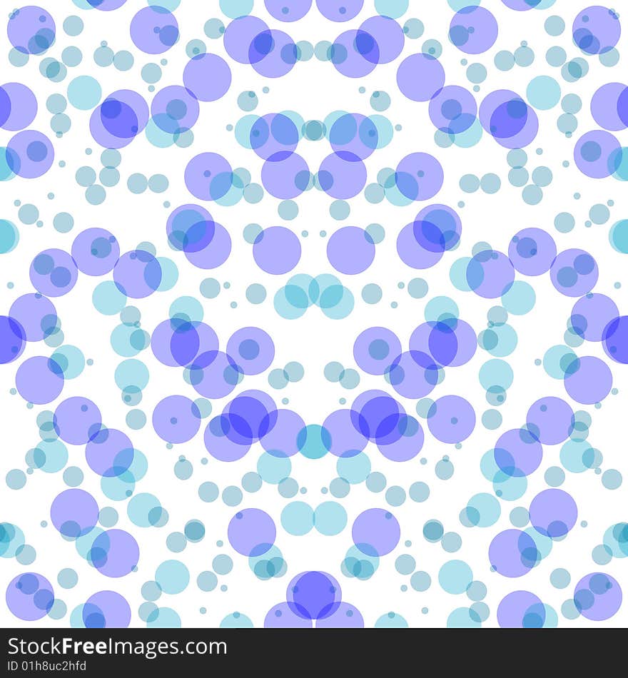 Seamless wallpaper pattern with round blue design. Seamless wallpaper pattern with round blue design