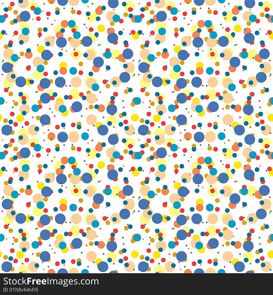 Vector seamless circle balls background. Vector seamless circle balls background