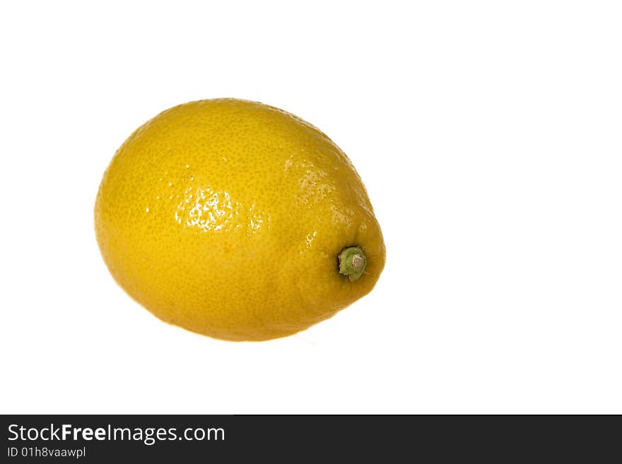 Fresh lemon isolated on a white background