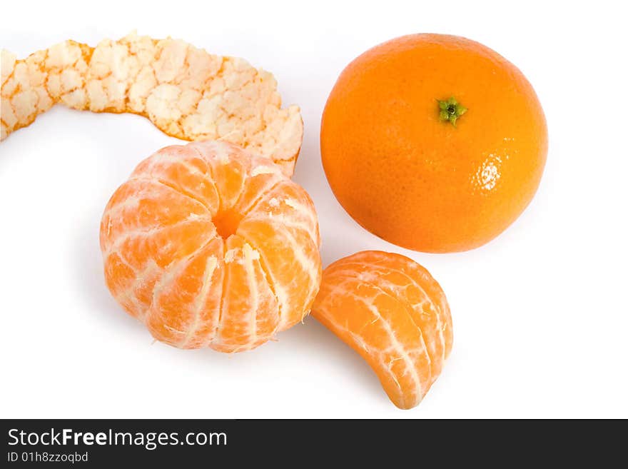 Tangerine and segments on whiter